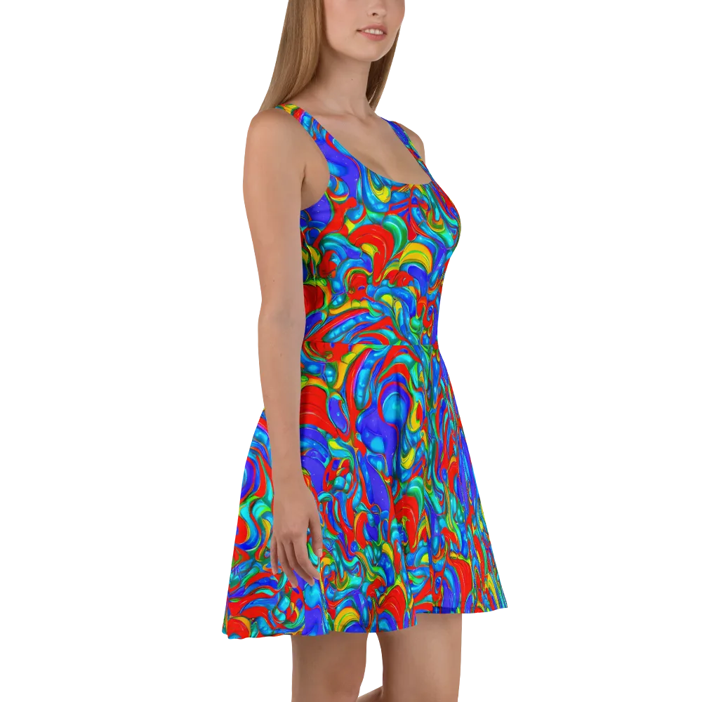 Hypercolor Flow on Skater Dress — Right