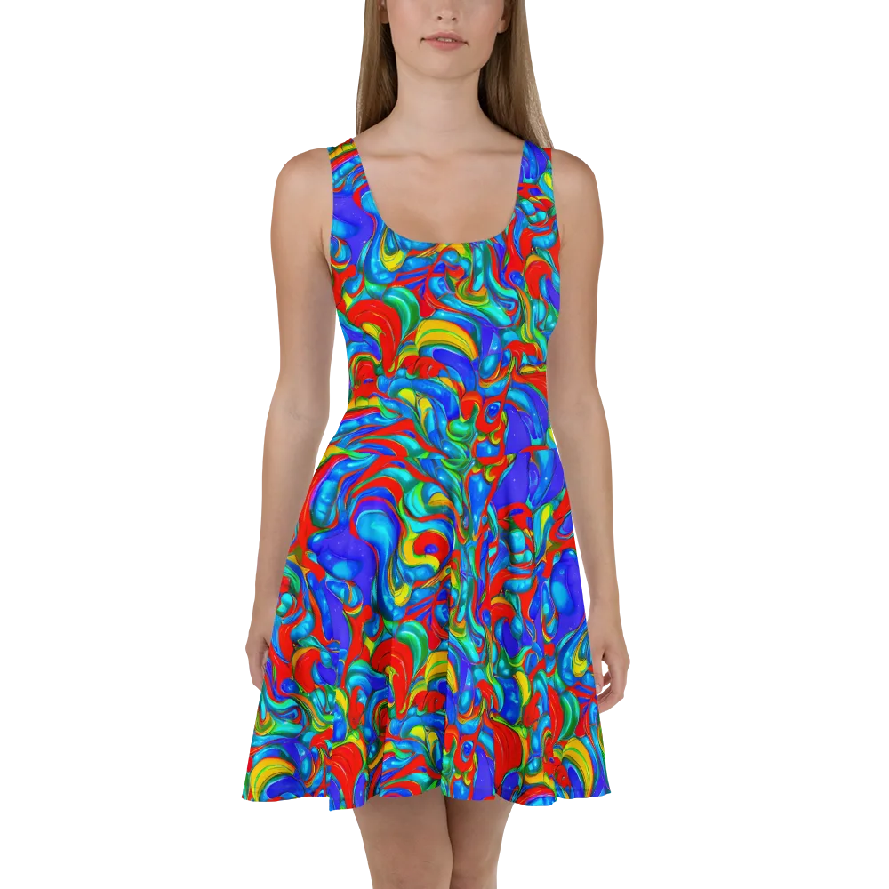 Hypercolor Flow on Skater Dress — Front