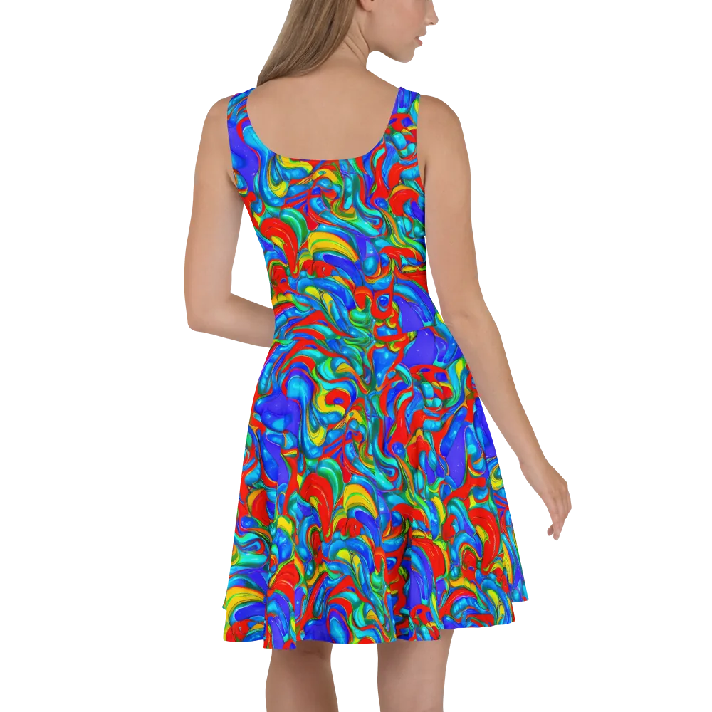 Hypercolor Flow on Skater Dress — Back