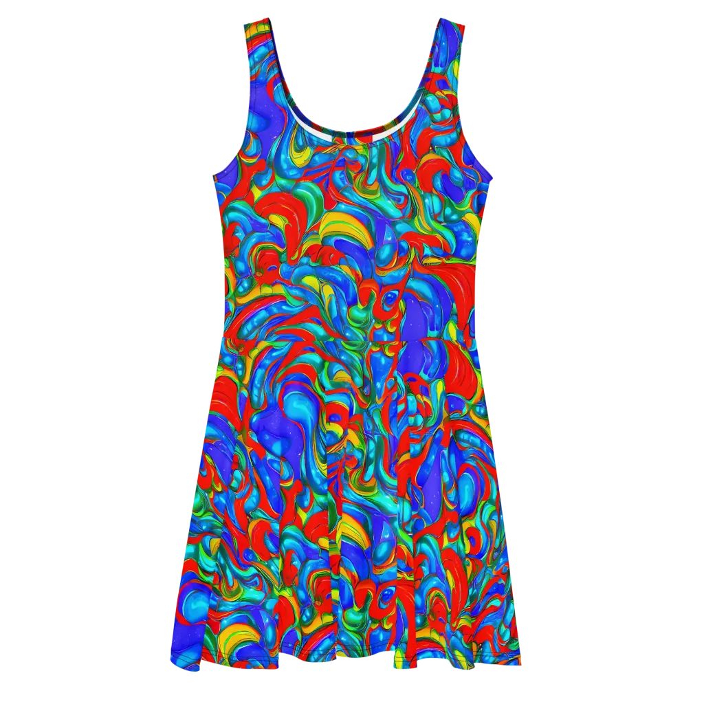 Hypercolor Flow on Skater Dress — Front