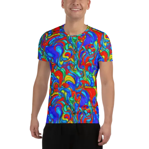 Hypercolor Flow on a Men's Athletic T-Shirt