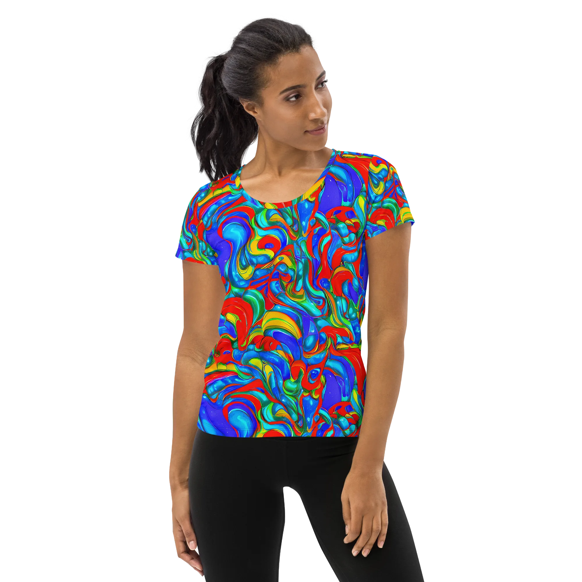 Hypercolor Flow on Women's Athletic T-Shirt — Front