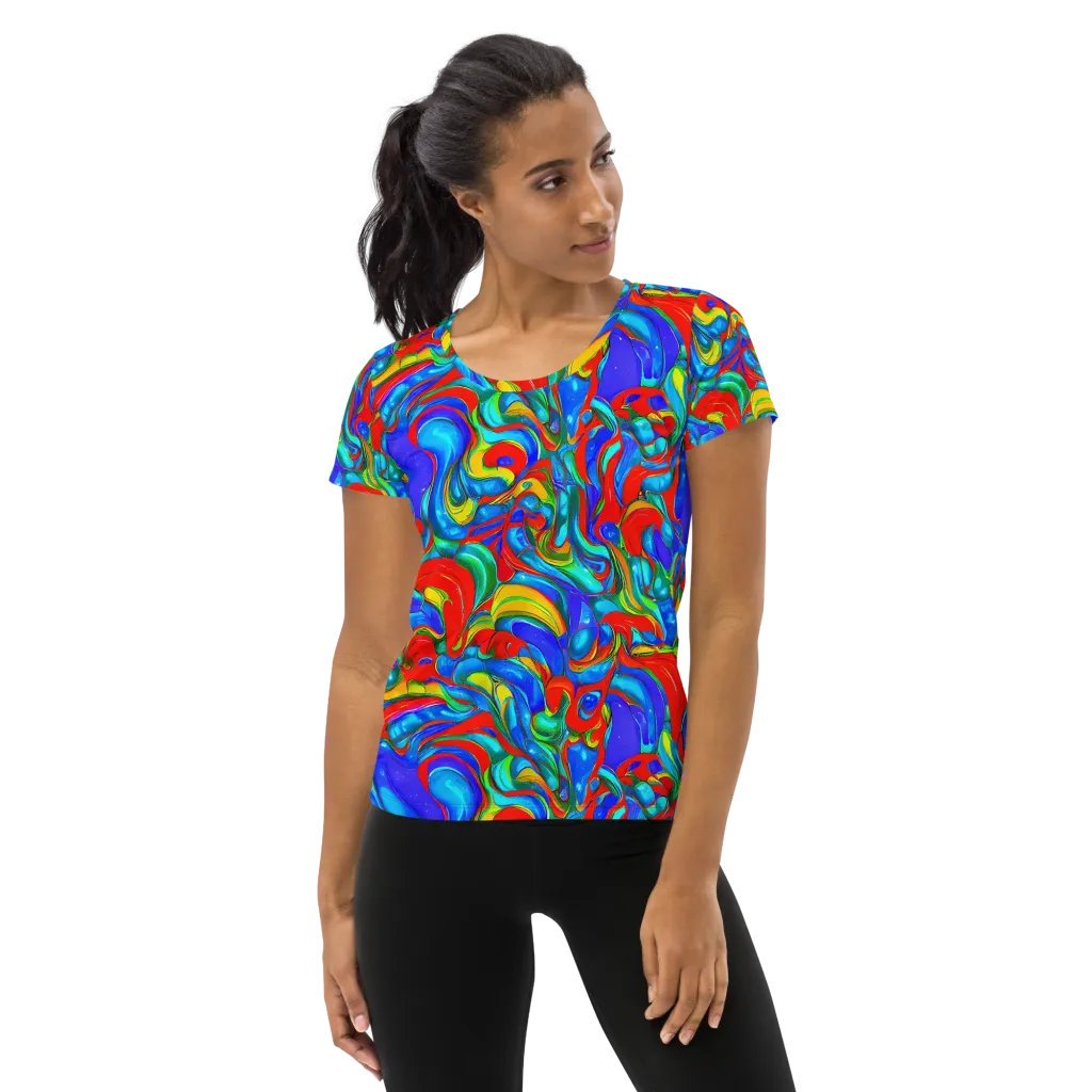 Hypercolor Flow on Women's Athletic T-Shirt — Front