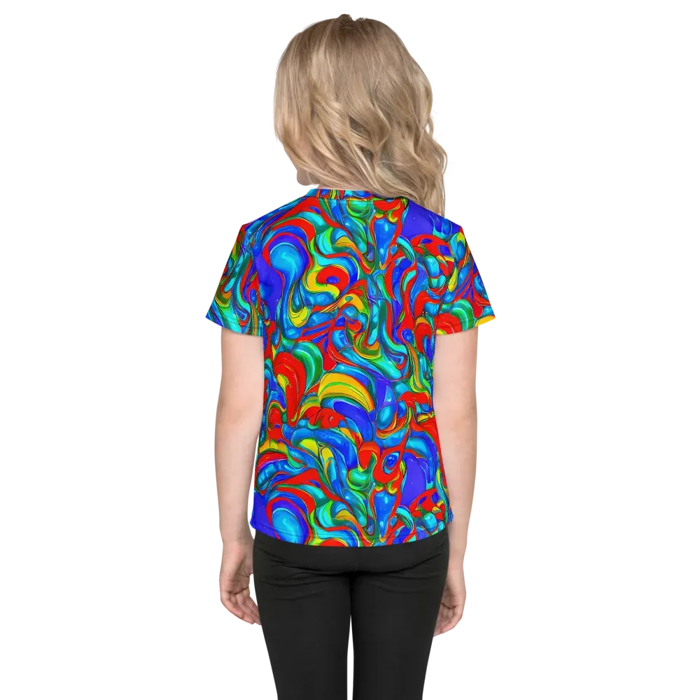 Hypercolor Flow on Kids Crew Neck T-Shirt — Back