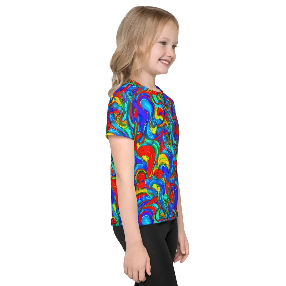 Hypercolor Flow on Kids Crew Neck T-Shirt — Right