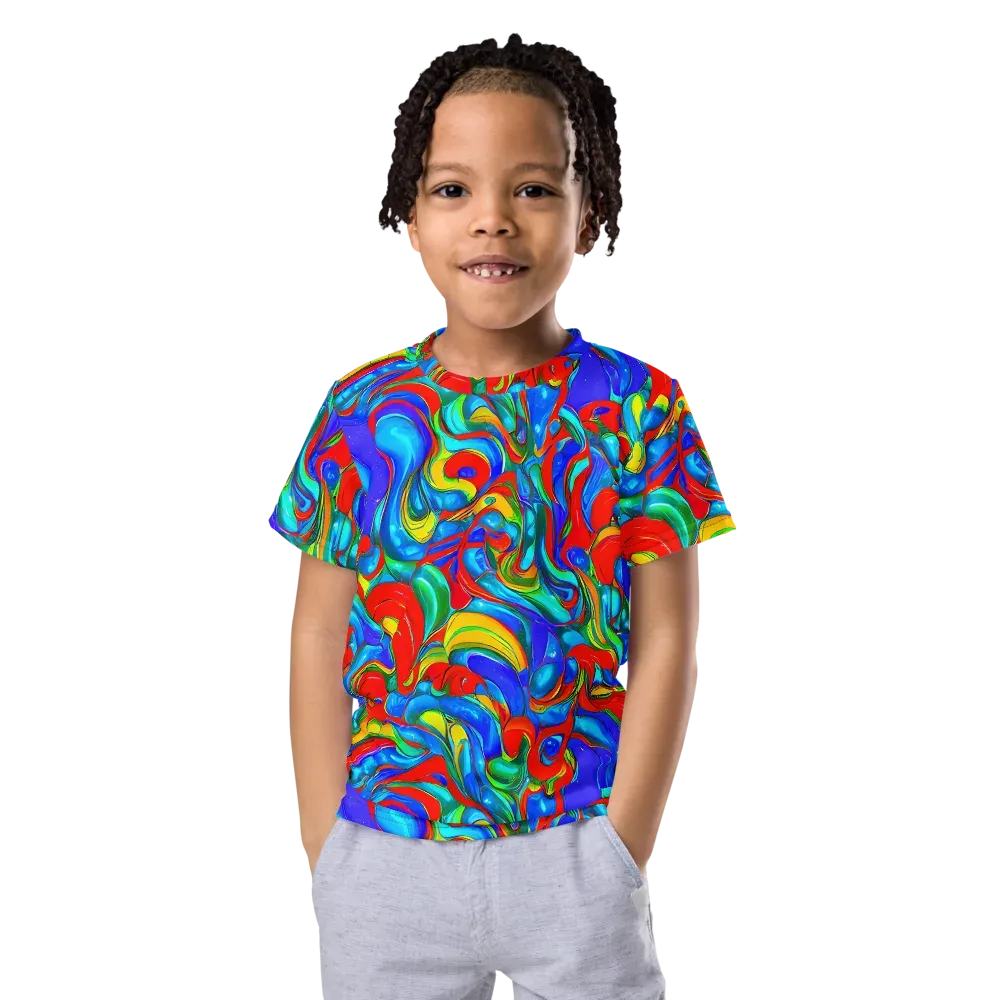 Hypercolor Flow on Kids Crew Neck T-Shirt — Front