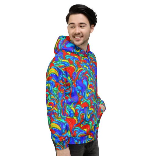 Hypercolor Flow on a Hoodie