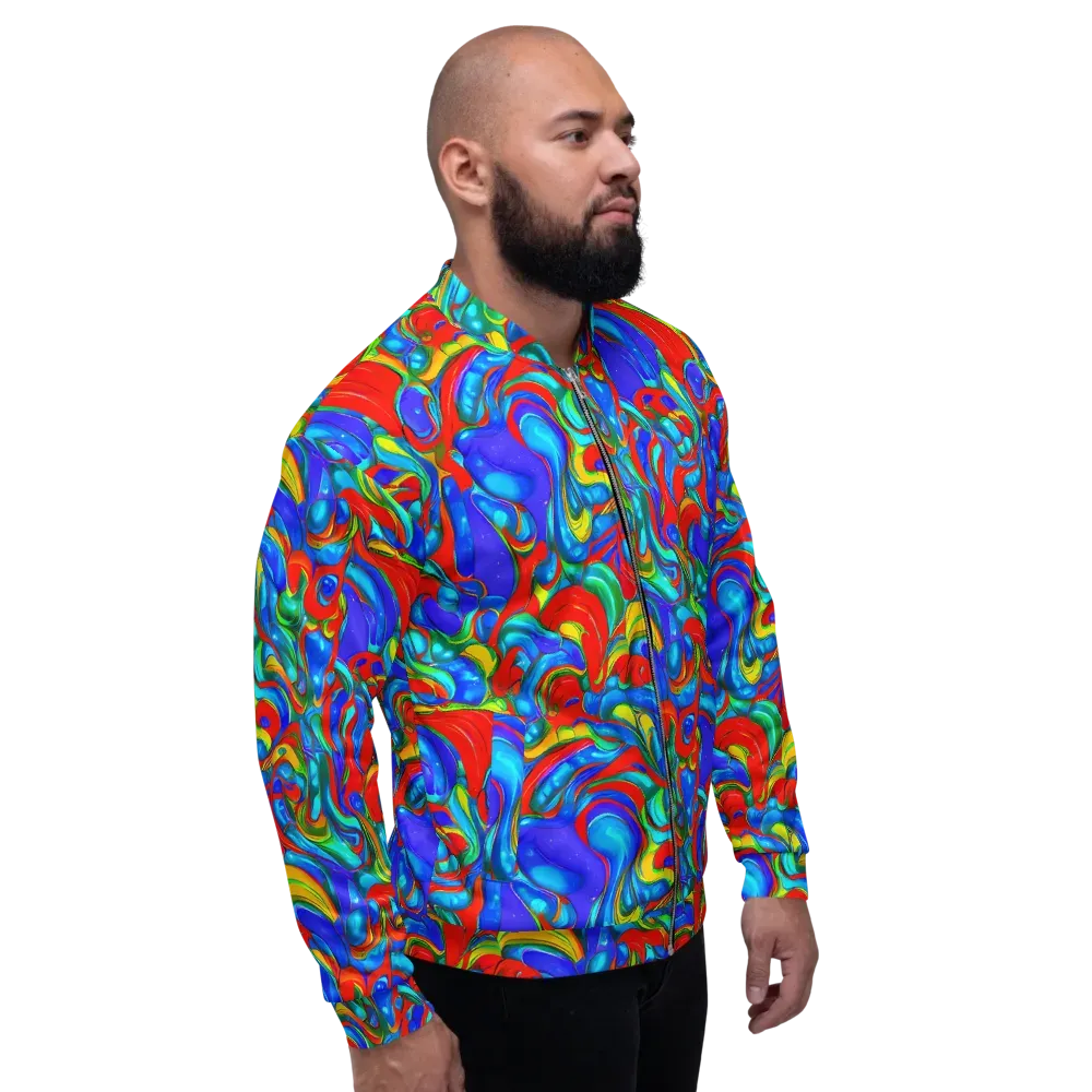 Hypercolor Flow on Bomber Jacket — Right