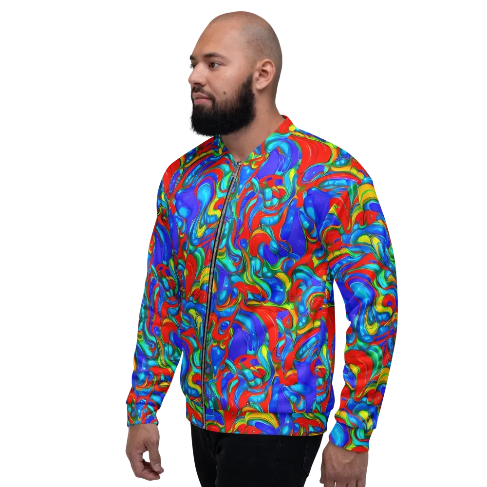 Hypercolor Flow on Bomber Jacket — Left