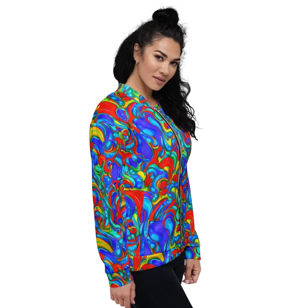 Hypercolor Flow on Bomber Jacket — Right