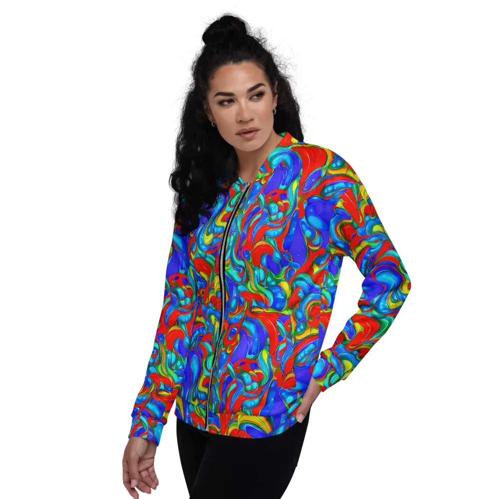 Hypercolor Flow on Bomber Jacket — Left
