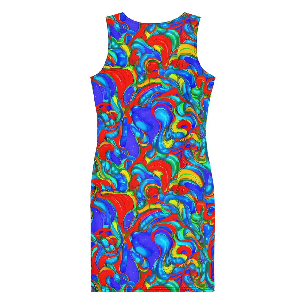 Hypercolor Flow on Bodycon Dress — Back