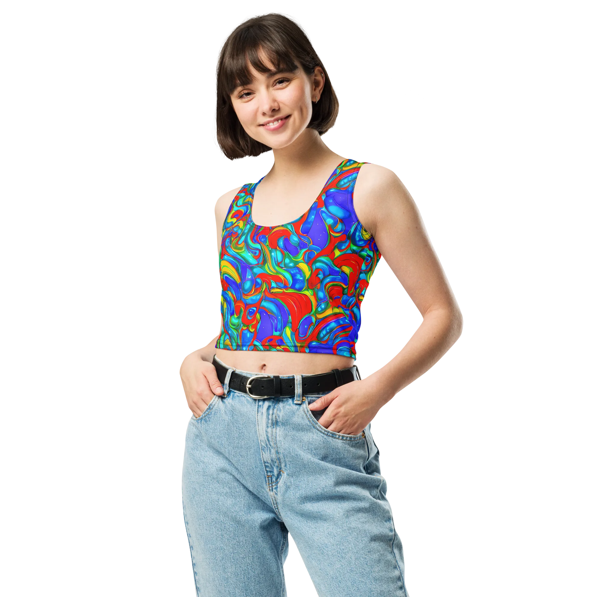 Hypercolor Flow on Crop Top — Front