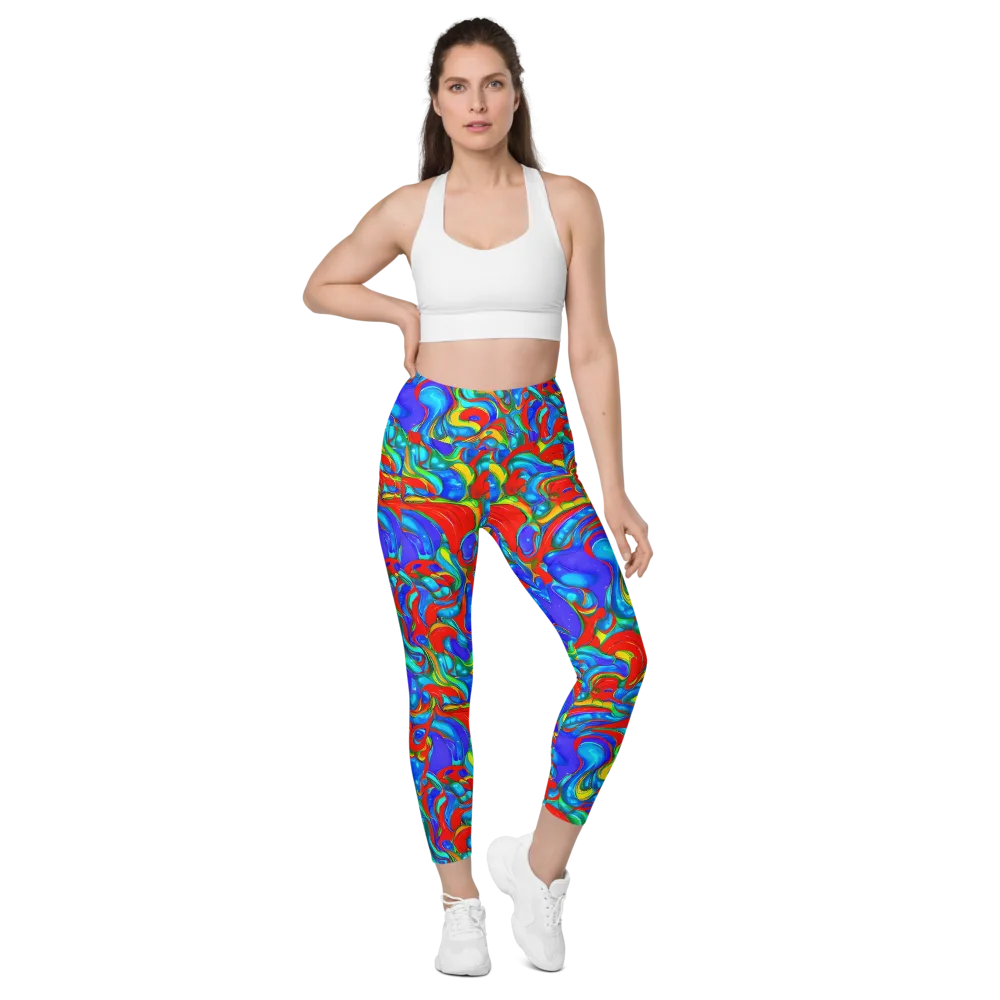 Hypercolor Flow on Leggings with Pockets — Front