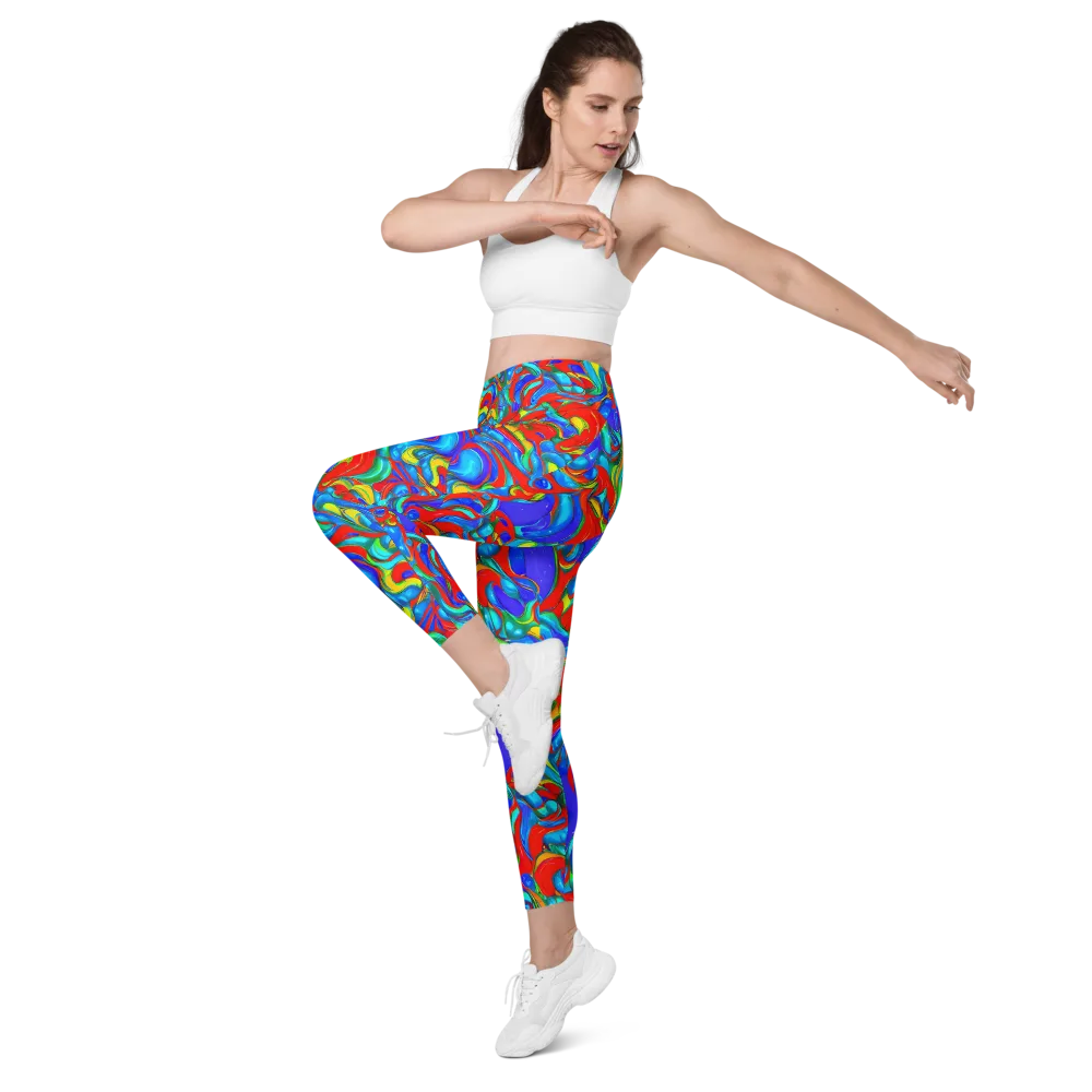 Hypercolor Flow on Leggings with Pockets — Left Front