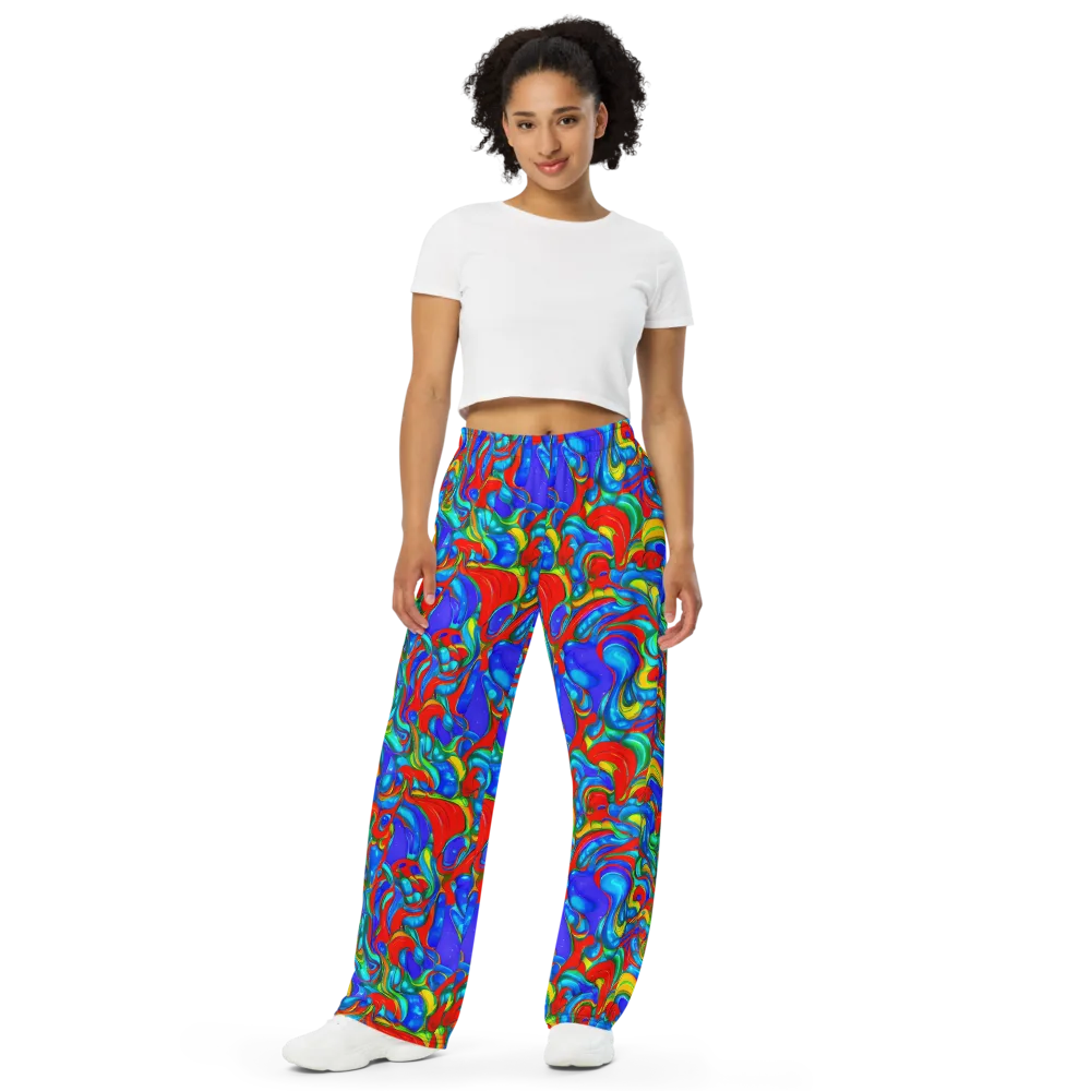 Hypercolor Flow on Wide-Leg Pants — Front