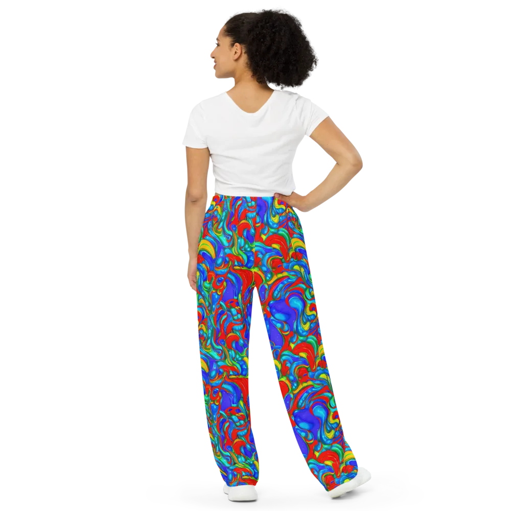 Hypercolor Flow on Wide-Leg Pants — Back