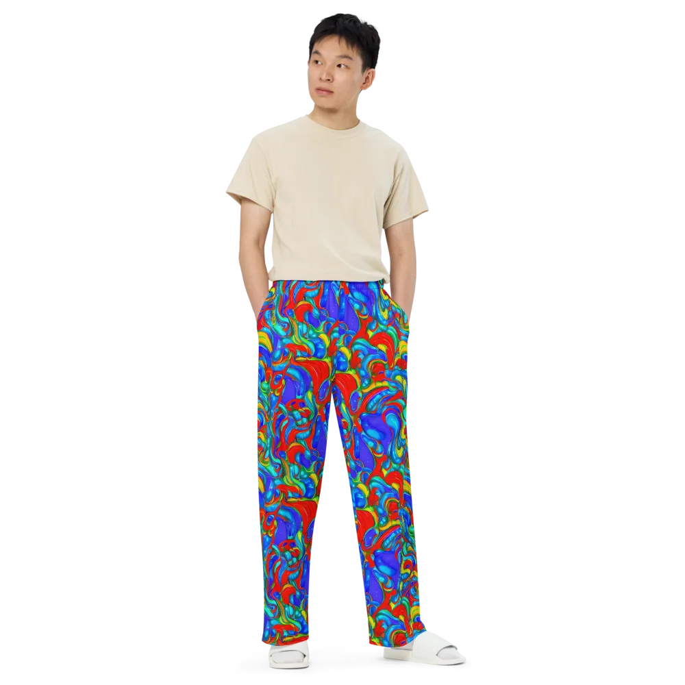 Hypercolor Flow on Wide-Leg Pants — Front