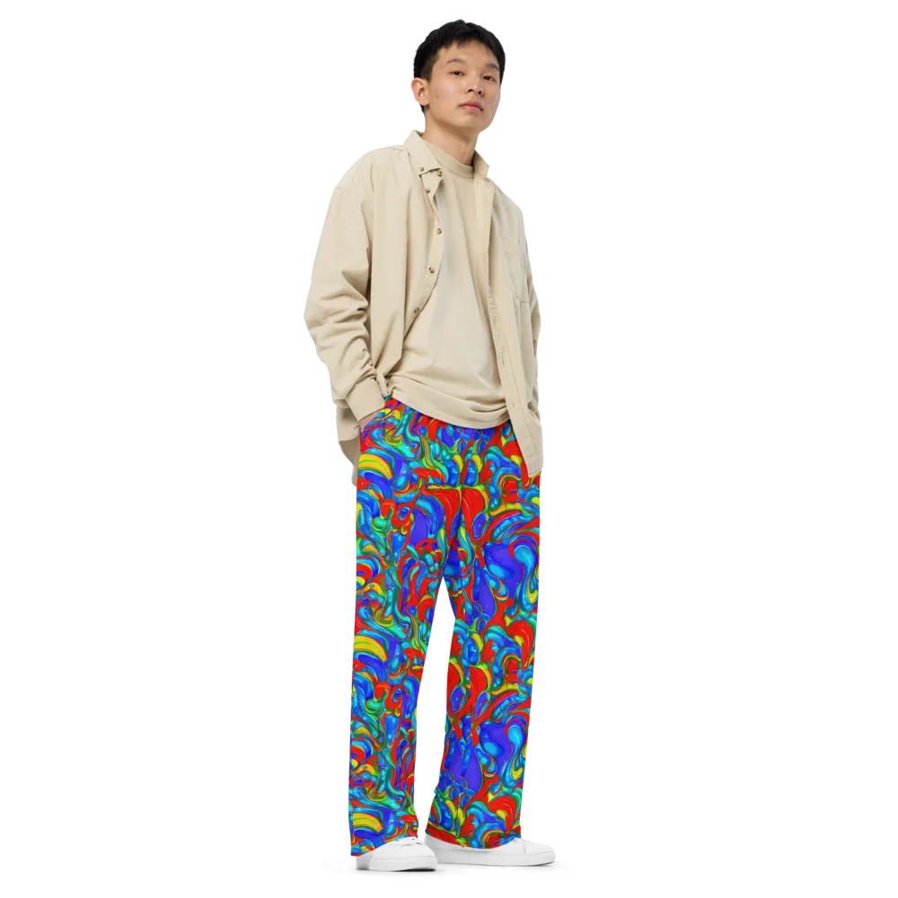Hypercolor Flow on Wide-Leg Pants — Right Front