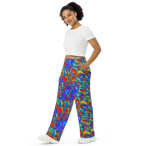 Hypercolor Flow on a Wide-Leg Pants