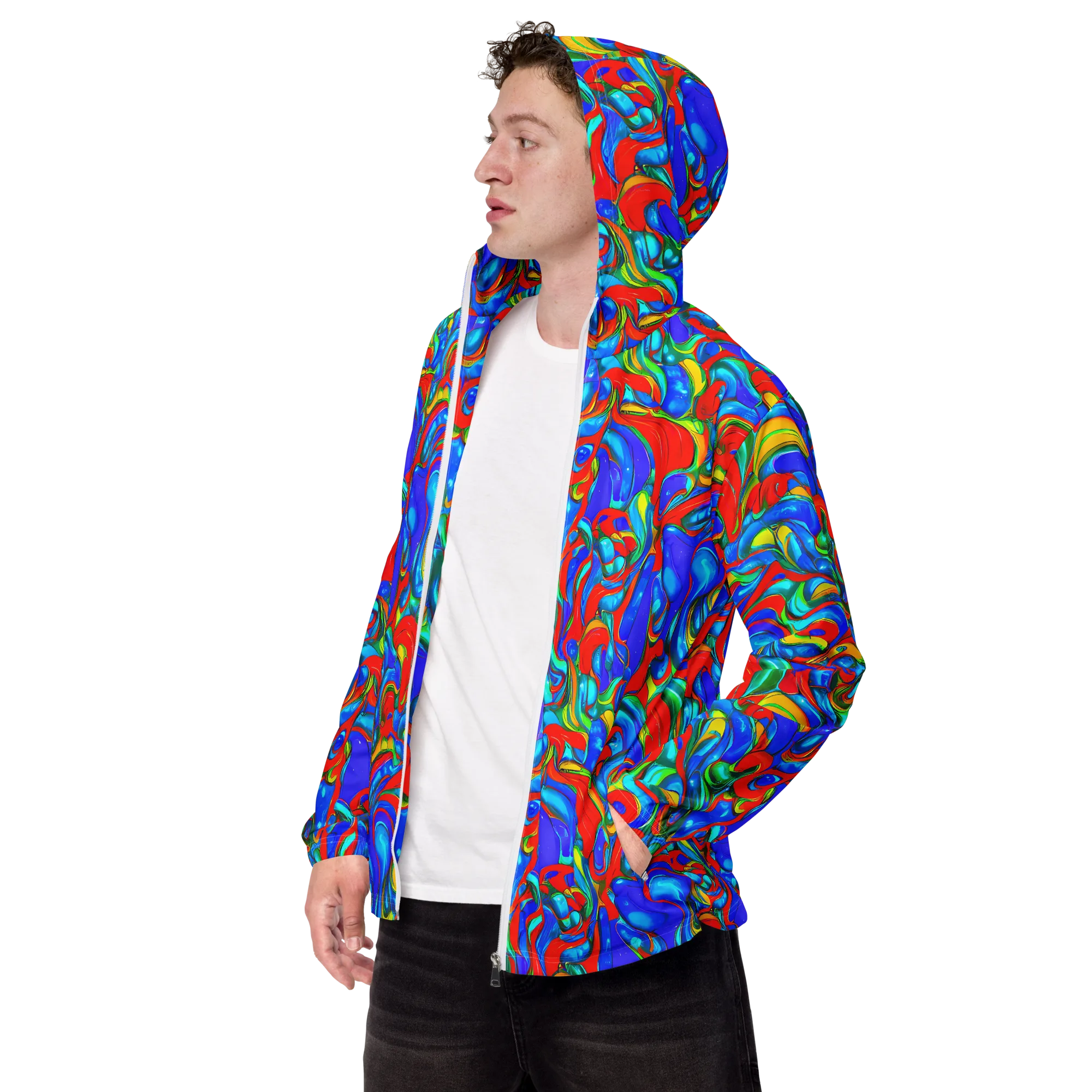 Hypercolor Flow on Men's Windbreaker — Left Front
