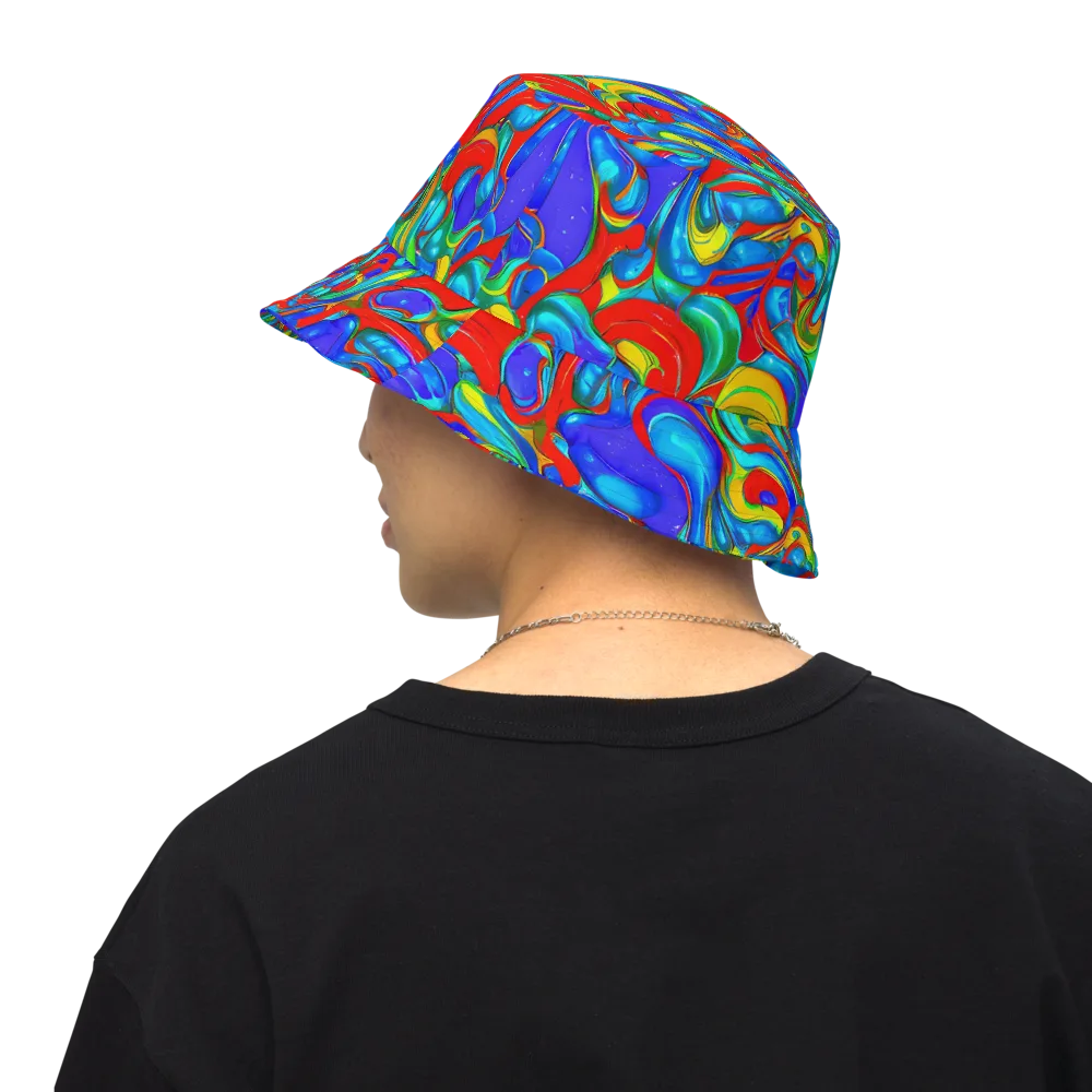 Hypercolor Flow on Reversible Bucket Hat — Back Inside