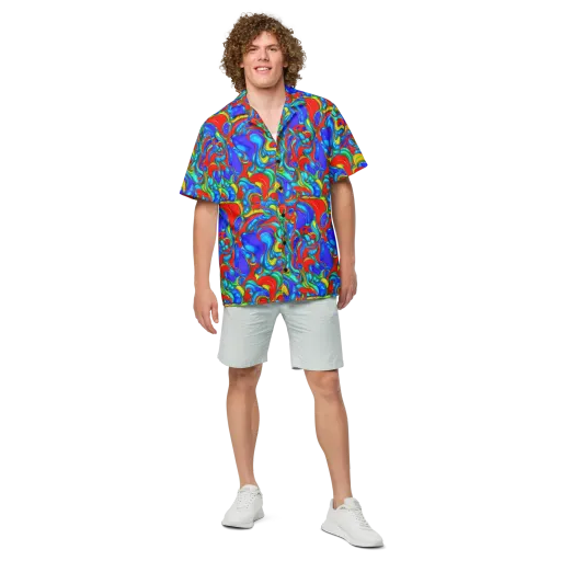 Hypercolor Flow on a Button Shirt