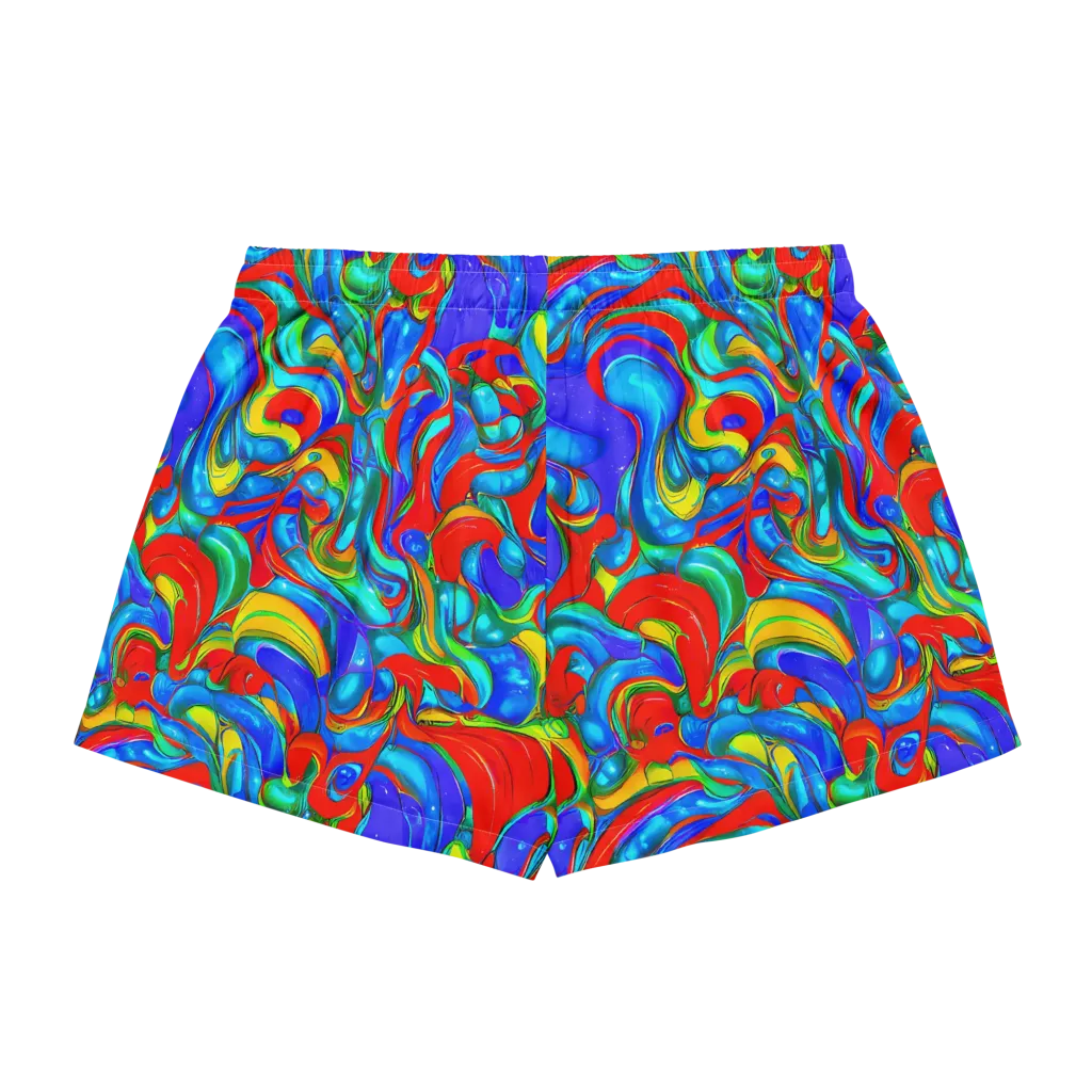 Hypercolor Flow on Women's Pajama Shorts — Back