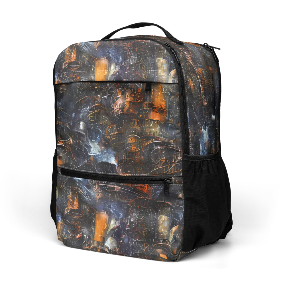 Midnight Mechanica on Utility Backpack — Left Front