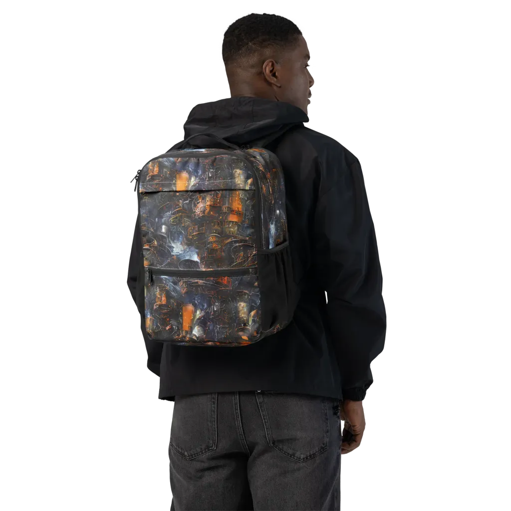 Midnight Mechanica on Utility Backpack — Back