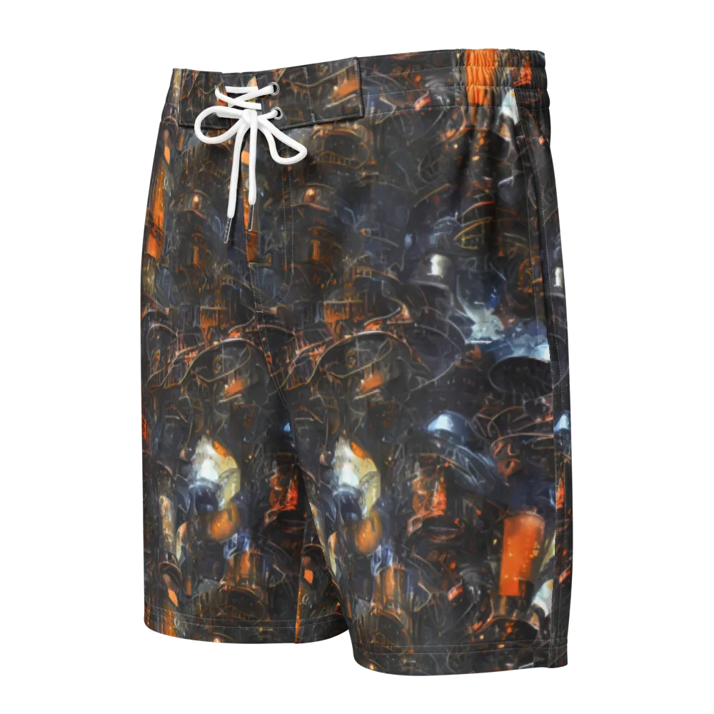 Midnight Mechanica on Men's Board Shorts — Front