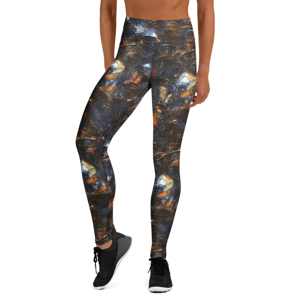 Midnight Mechanica on Yoga Leggings — Front
