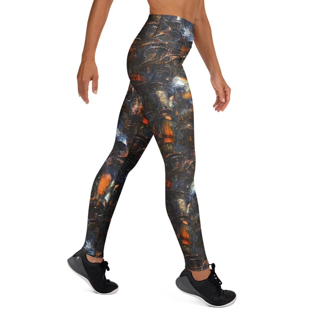 Midnight Mechanica on Yoga Leggings — Right