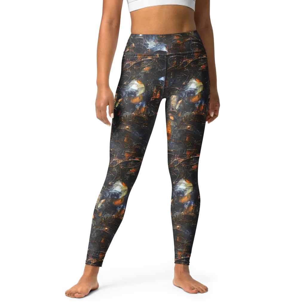 Midnight Mechanica on Yoga Leggings — Front