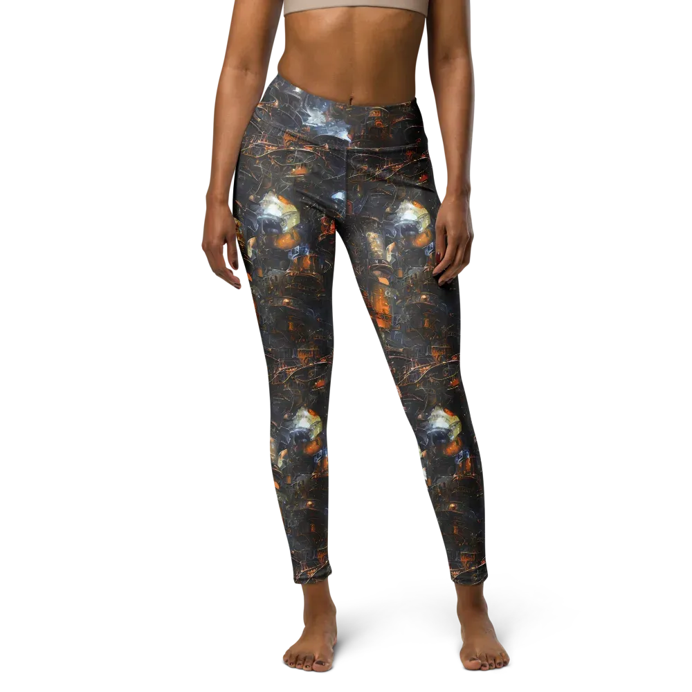 Midnight Mechanica on Yoga Leggings — Front