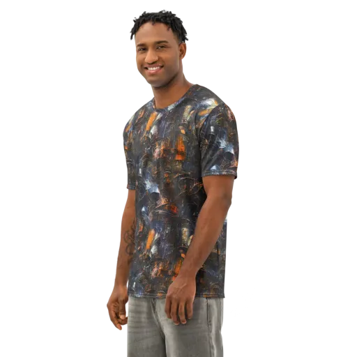 Midnight Mechanica on a Men's Cotton Crew Neck T-Shirt
