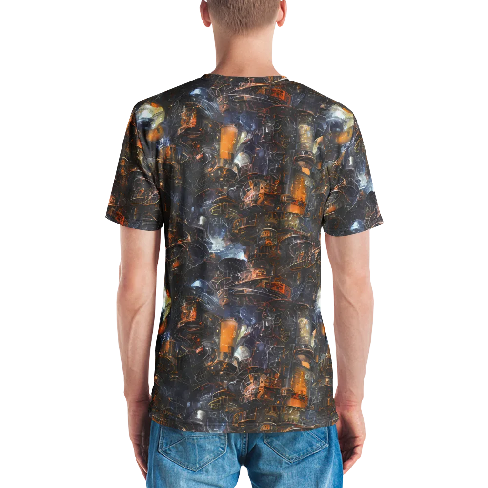 Midnight Mechanica on Men's Crew Neck T-Shirt — Back