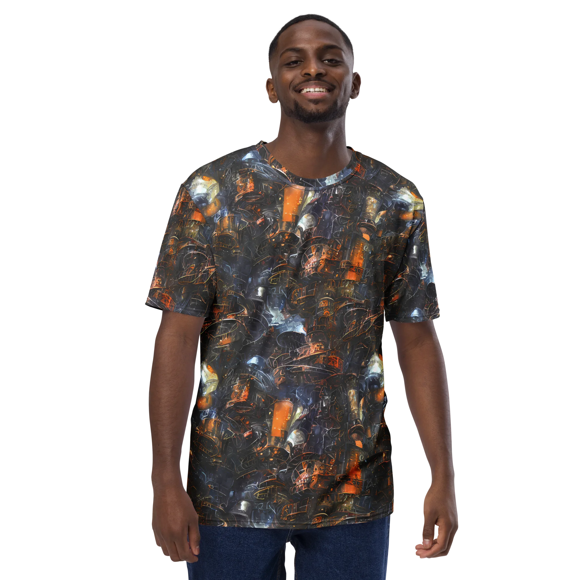 Midnight Mechanica on Men's Crew Neck T-Shirt — Front