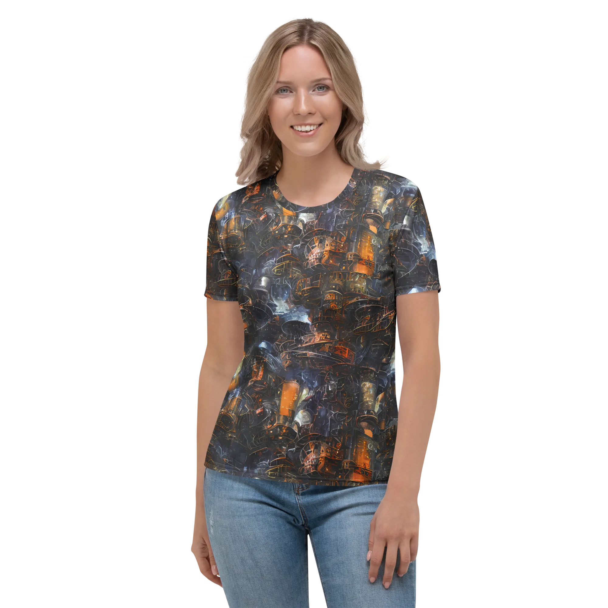 Midnight Mechanica on Women's Crew Neck T-Shirt — Front