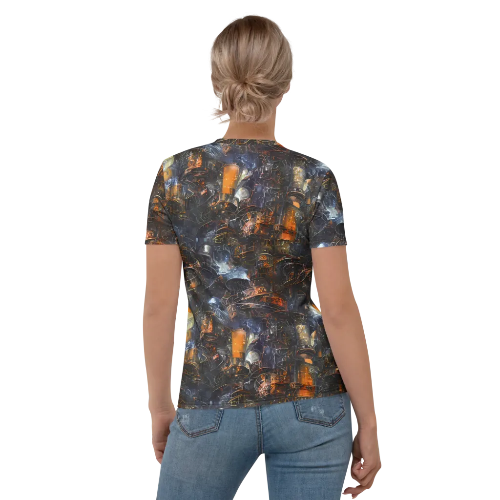 Midnight Mechanica on Women's Crew Neck T-Shirt — Back
