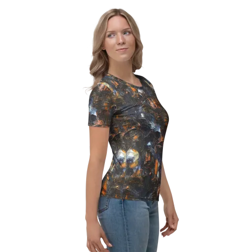 Midnight Mechanica on a Women's Crew Neck T-Shirt