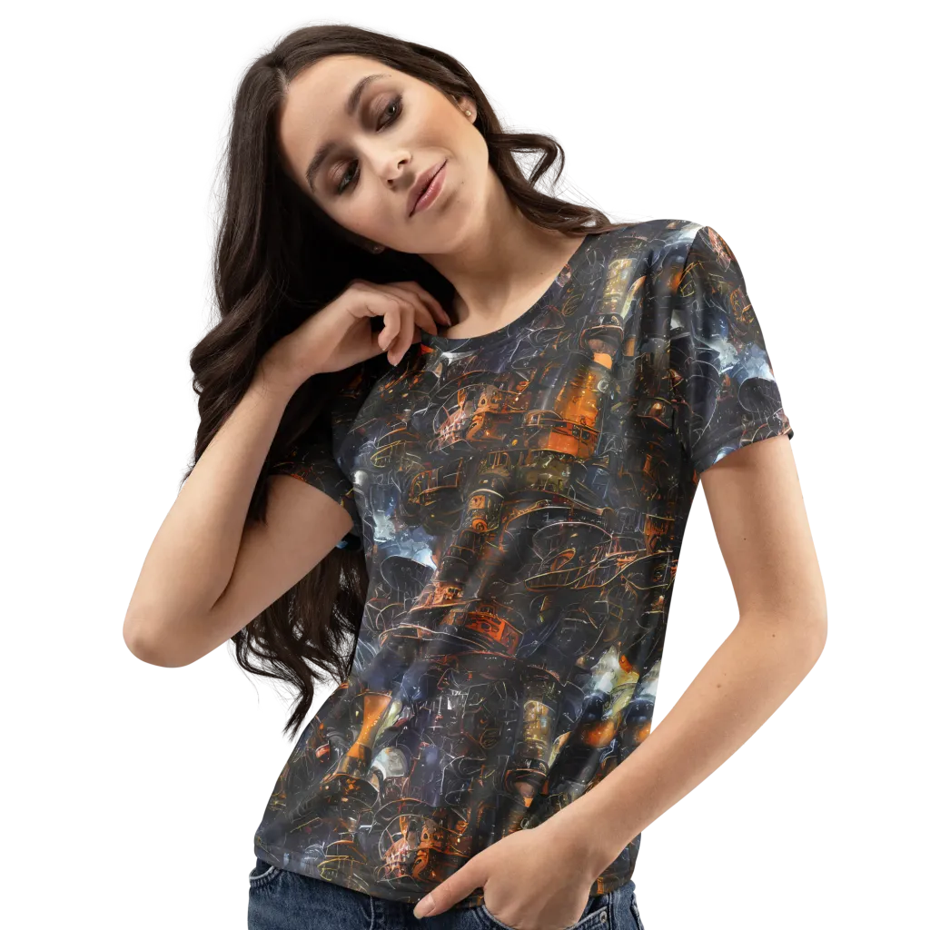Midnight Mechanica on Women's Crew Neck T-Shirt — Left Front