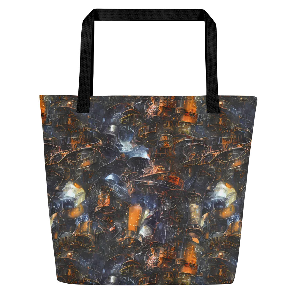 Midnight Mechanica on Large Tote Bag W/ Pocket — Front