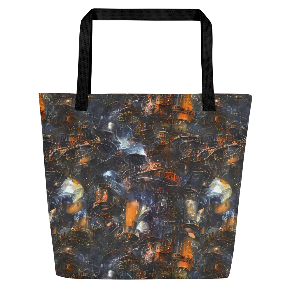 Midnight Mechanica on Large Tote Bag W/ Pocket — Front