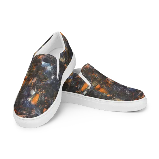 Midnight Mechanica on a Women's Slip-On Canvas Shoes