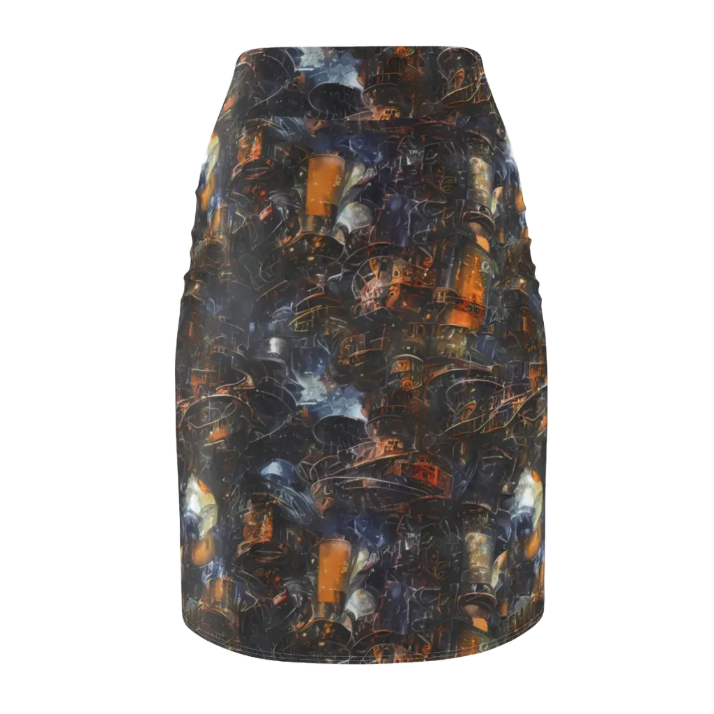 Midnight Mechanica on Pencil Skirt — Back