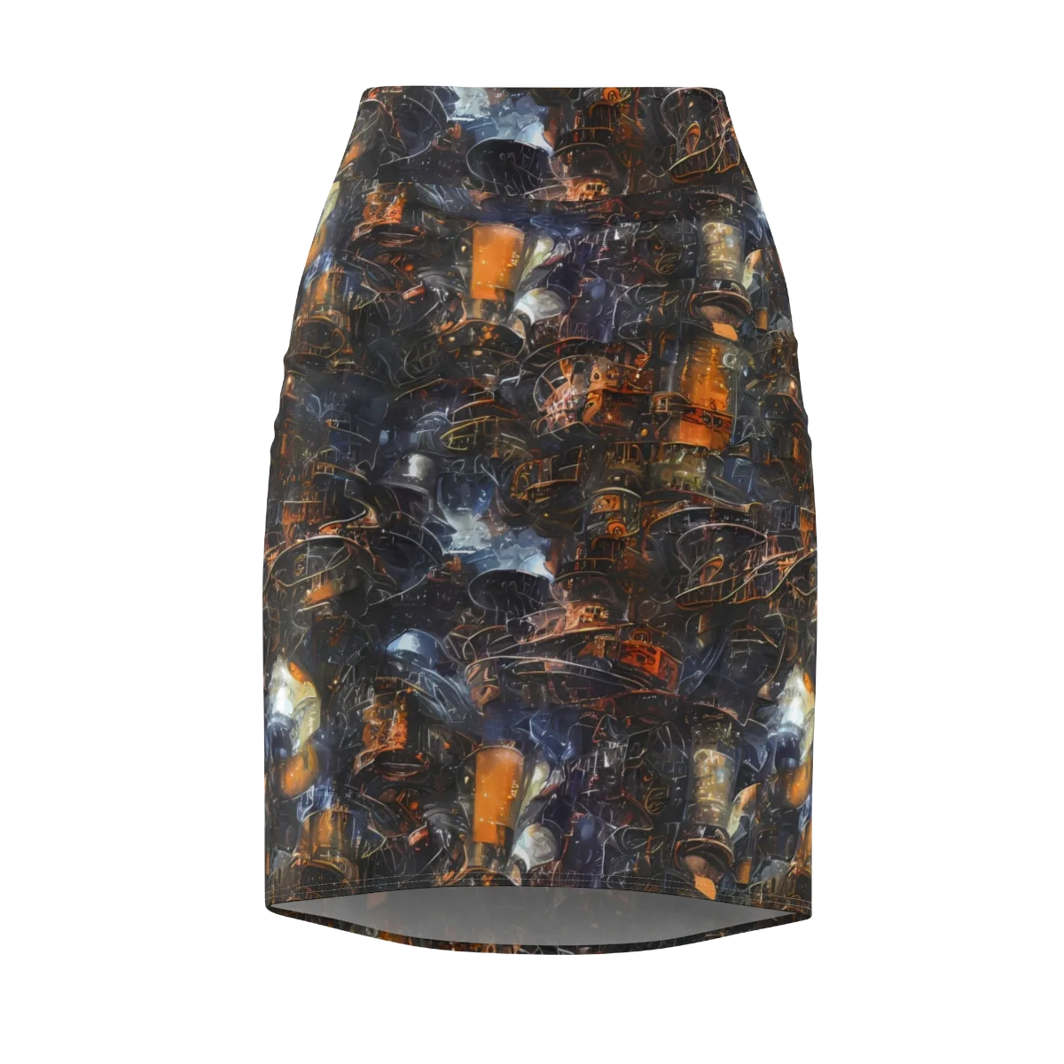 Midnight Mechanica on Pencil Skirt — Front