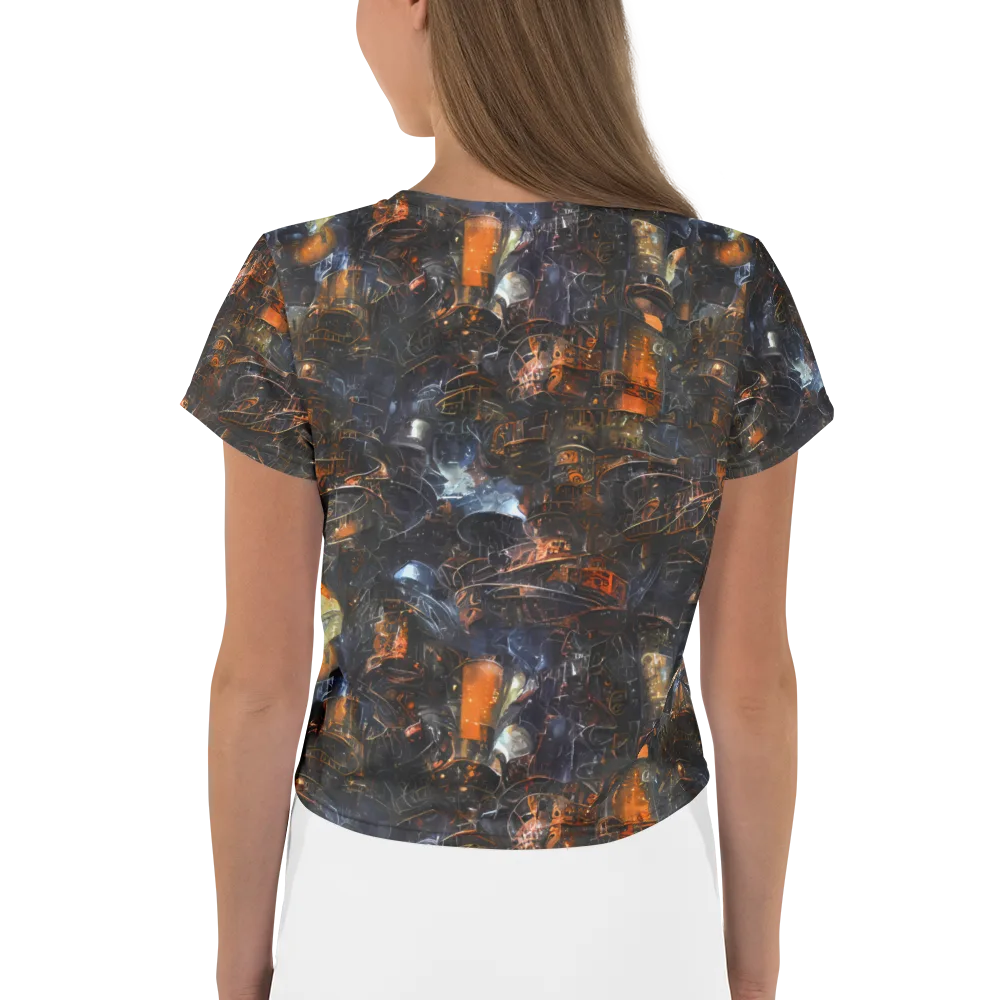 Midnight Mechanica on Crop Tee — Back