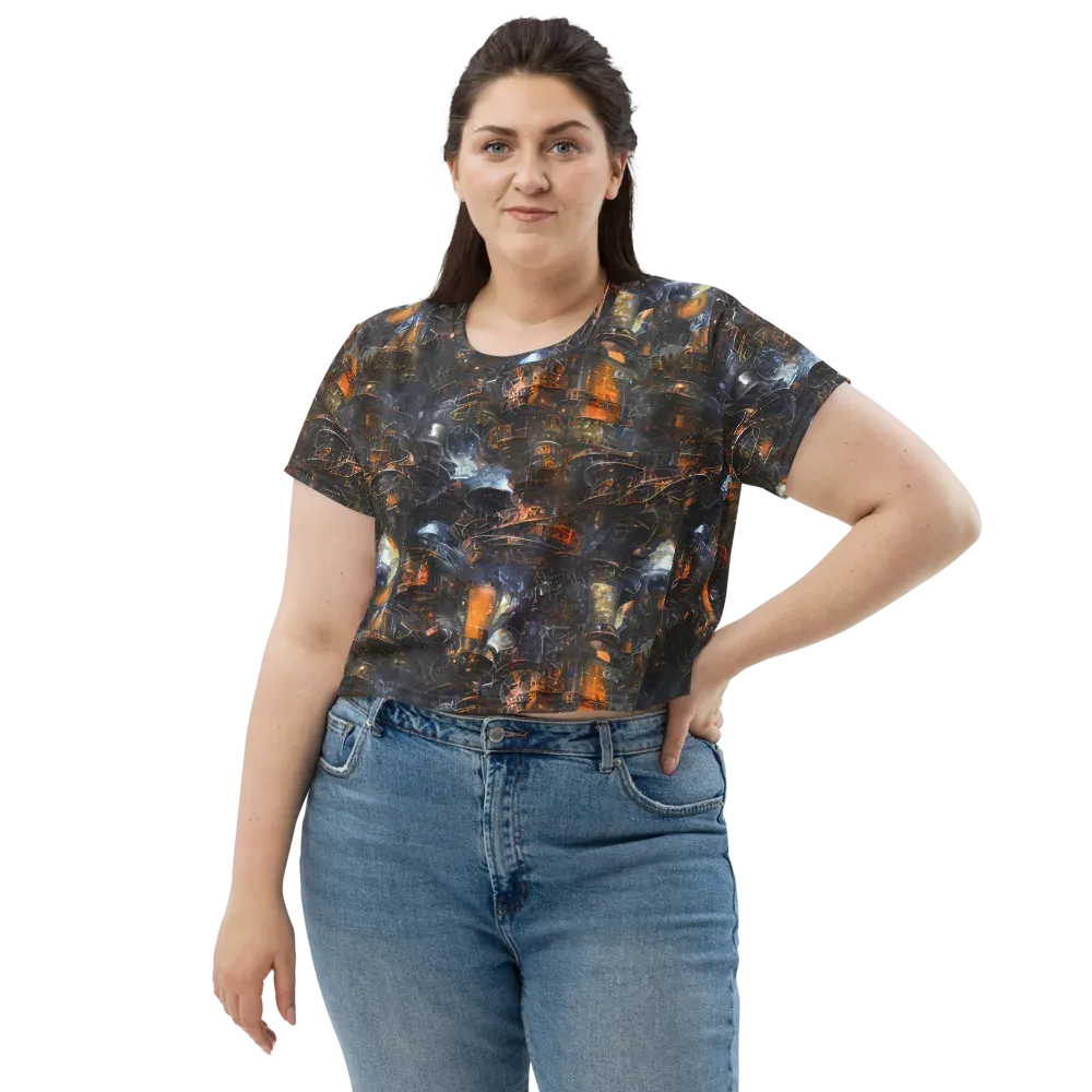 Midnight Mechanica on Crop Tee — Front