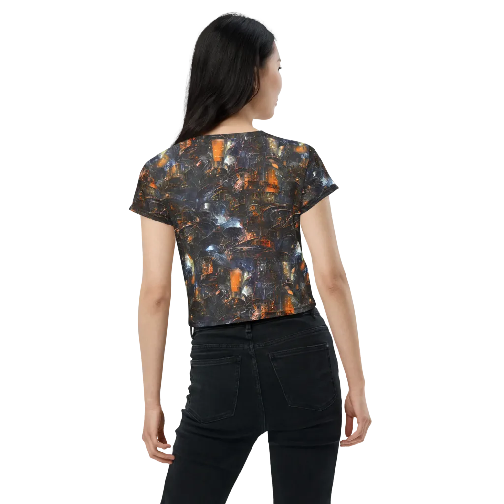 Midnight Mechanica on Crop Tee — Back